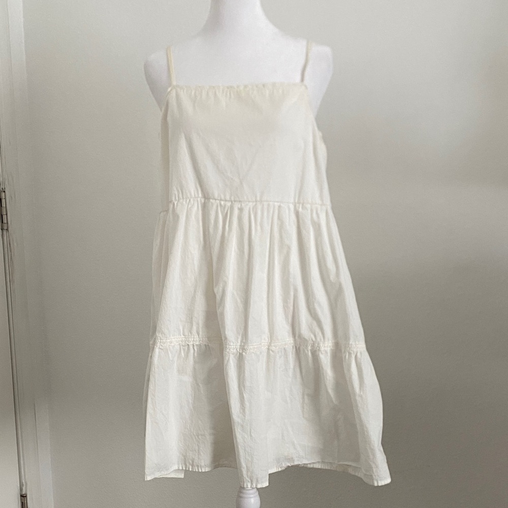 wild fableIvory Layered Dress Large